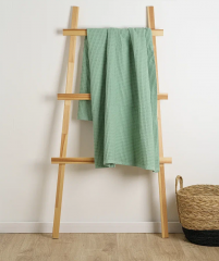 Полотенце вафельное 100x150 ˮCottonika.13х10ˮ, пыльно-ментоловый в строительных магазинах СтройГрад