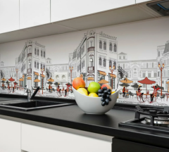 Фартук кухонный Stella Уличное кафе 3000х600х0,8мм АБС в строительных магазинах СтройГрад