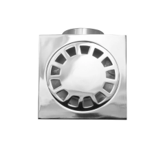 Трап мет. угловой 10х10 см (диам. 50 мм.) (нерж) гидрозатвор в строительных магазинах СтройГрад