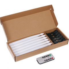 Набор свечей на ёлку на прищепке ˮТаинственное пламяˮ 20,5*1,6 см (12 шт+пульт д/у) в строительных магазинах СтройГрад