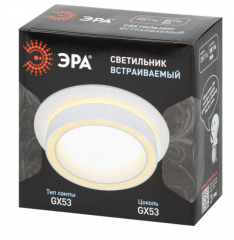 Светильник встраиваемый ЭРА DK116 WH под лампу GX53 белый в строительных магазинах СтройГрад