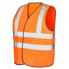Жилет сигнальный, оранжевый, 60 г в строительных магазинах СтройГрад