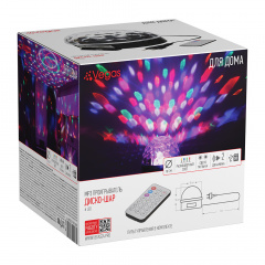 Шар ˮДискоˮ, 6 разн LED ламп, 18*18*15 см, MP3 проигрыв., 2 колонки, USB ,пульт , 220v VEGAS в строительных магазинах СтройГрад