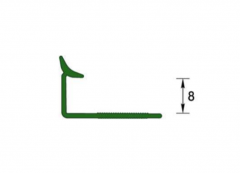 Профиль внутренний для плитки ˮДеконикаˮ 8мм 2,5м Белый глянцевый в строительных магазинах СтройГрад
