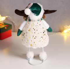 Кукла интерьерная текстильная «Лосик в зелёном колпаке, и белом наряде с золотыми узор.», 30×10×14 с в строительных магазинах СтройГрад