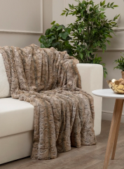 Плед мягкий мех 220*240 см TF F206 2224 бежевый в строительных магазинах СтройГрад