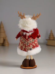 Кукла интерьерная текстильная «Малышка в вязаном платье в шапке с рожками», 6.5×6.5×16.5 см в строительных магазинах СтройГрад