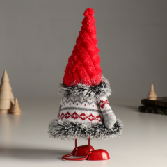 Кукла интерьерная текстильная «Дед Мороз в вязаном кафтане с узорами», 26 см в строительных магазинах СтройГрад