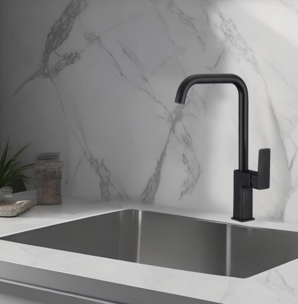 Смеситель для кухни NARCIS ЧЕРНЫЙ, NAR06-150BL-25432 в строительных магазинах СтройГрад